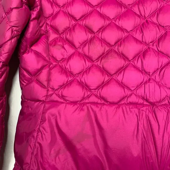 The North Face women’s hot pink Tyndall 550 Down mid-length puffer jacket Medium - Picture 16 of 16